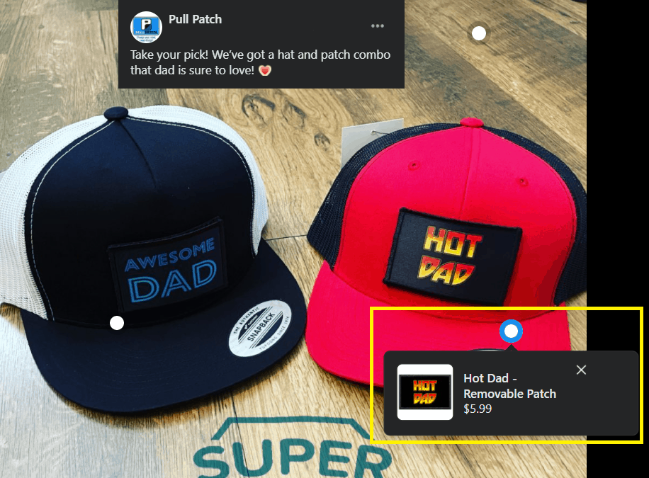 Pull Patch product tag example