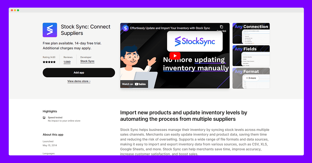 stock sync our best shopify app for inventory management 