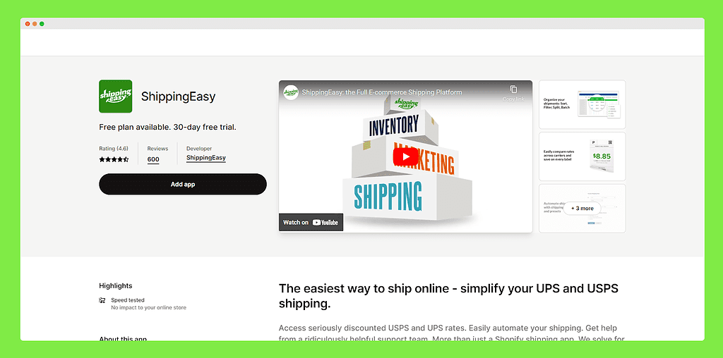 shippingeasy shopping and fulfillment app best for shopify