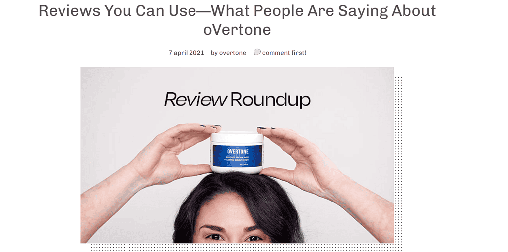 a review type of influencer content