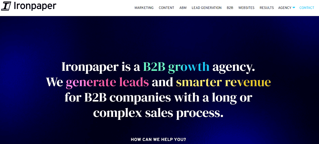 warehousing marketing agency ironpaper