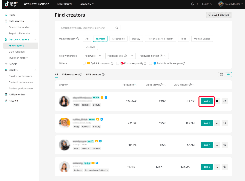 tiktok creator tools for tiktok shop affiliate scouting