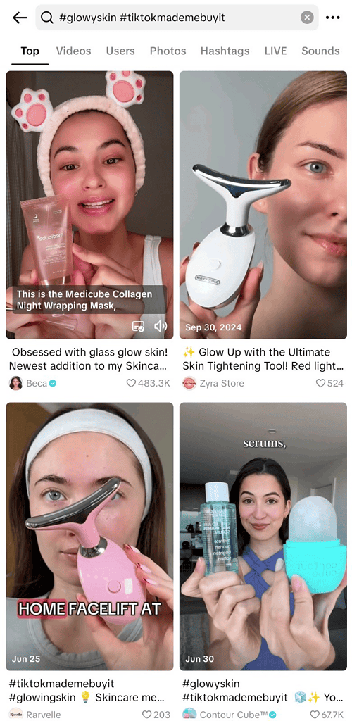 how to find tiktok shop affiliate example