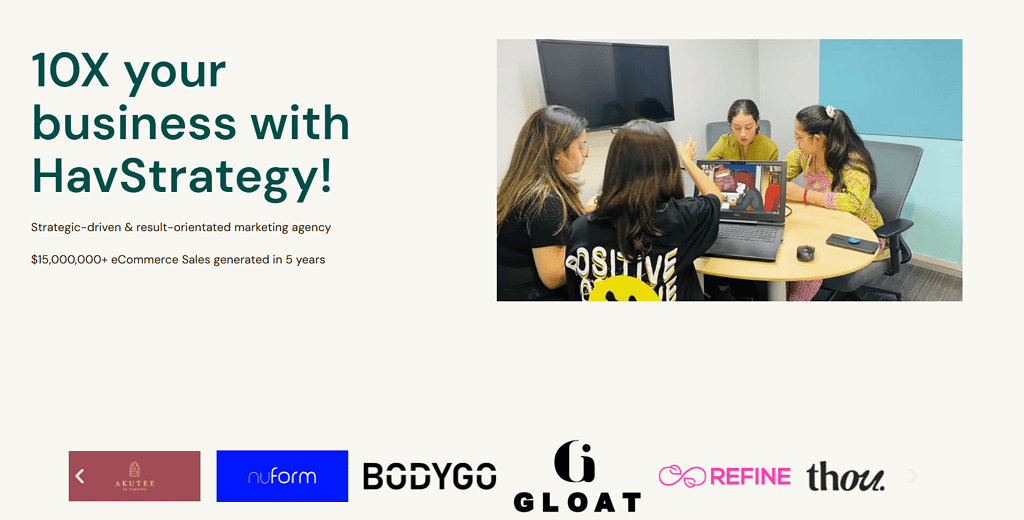 a landing page for a a reliable home decor agency