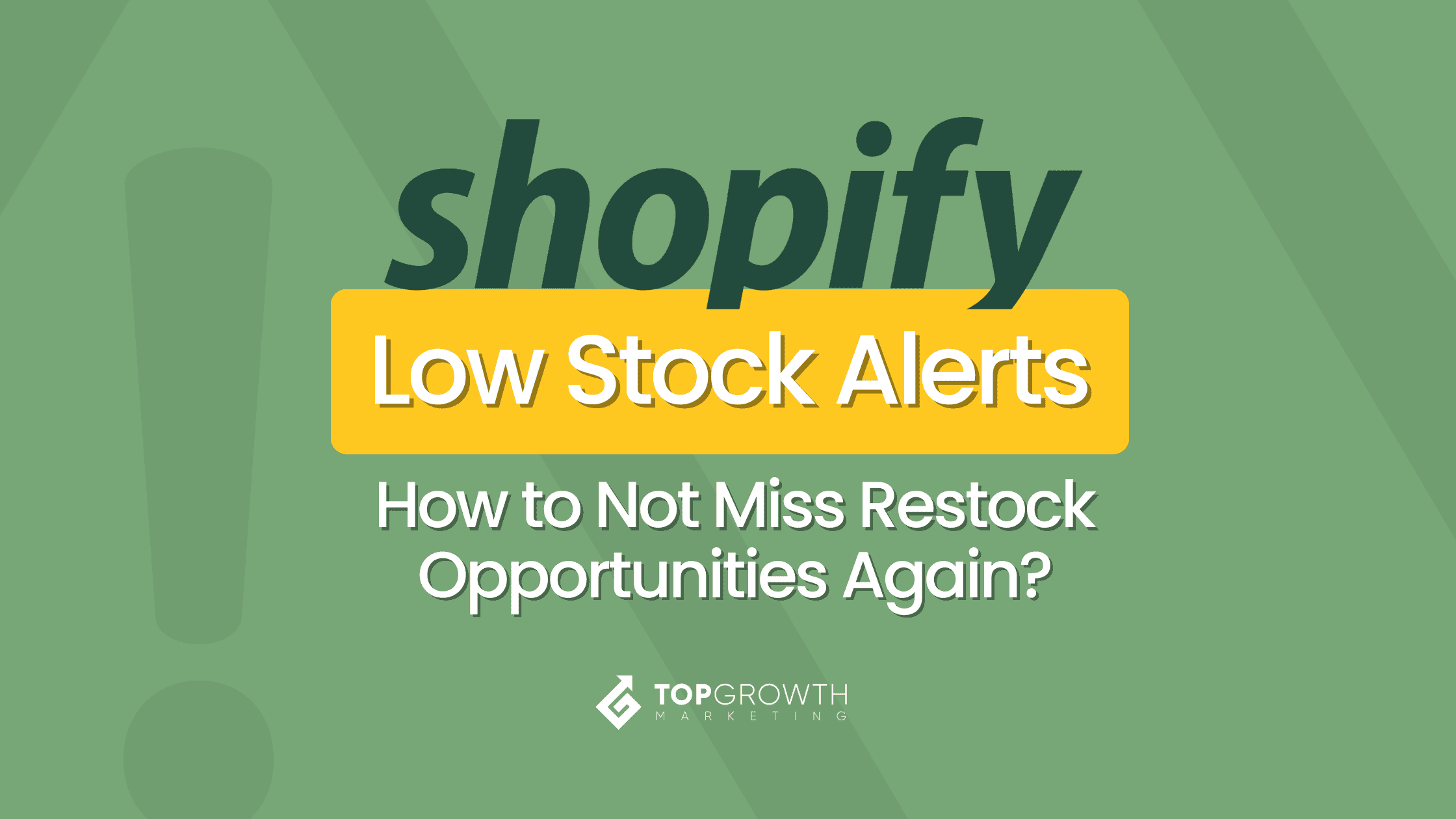 Shopify Low Stock Alerts: How to Not Miss Restock Opportunities Again?