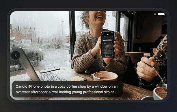 AI product photography example from influencer studio