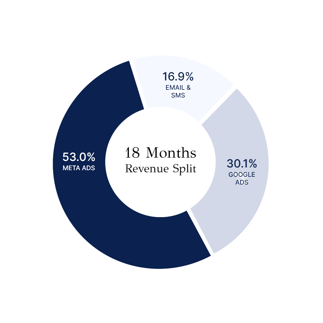DTC beauty cosmetics brand paid media case study stats