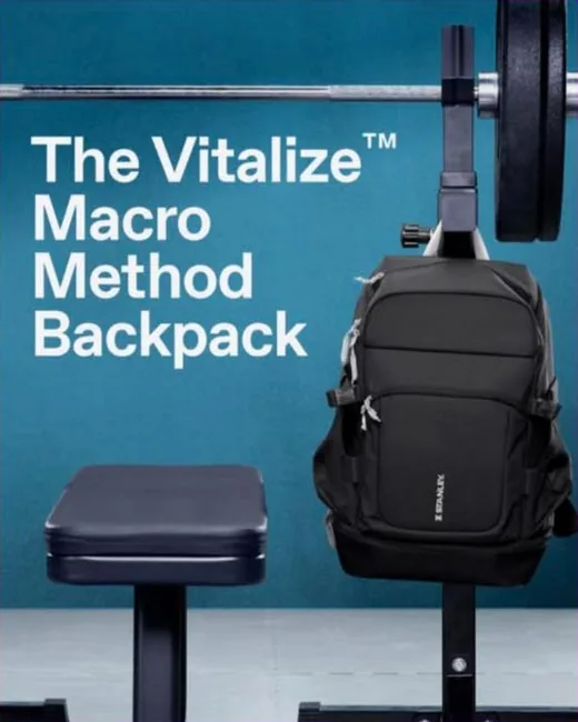 Stanley 1913 Facebook ad - Vitalize Macro Method backpack static