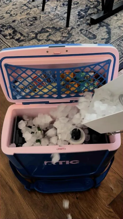RTIC Facebook ad - ice poured into cooler UGC demo