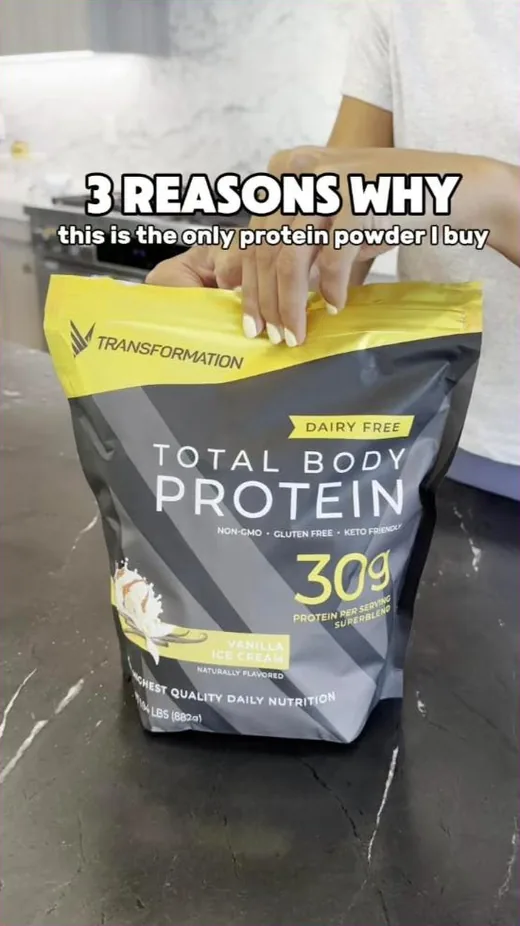Transformation Protein Facebook ad - three reasons why listicle hook