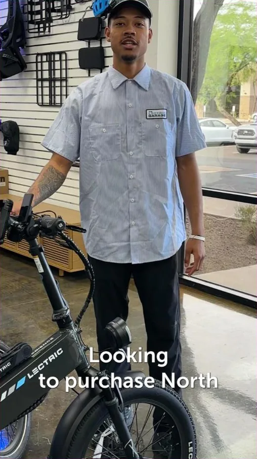 Lectric eBikes Facebook ad - staff answering a buyer question