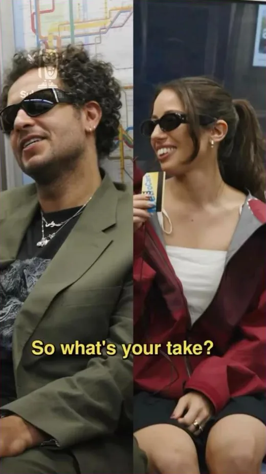 Arcteryx Facebook ad - branded content in a subway interview series