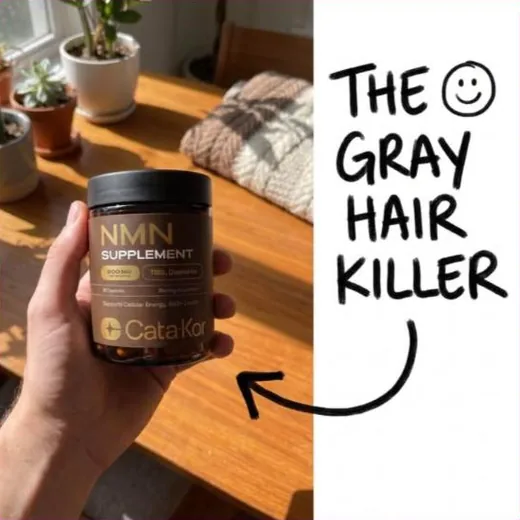 Cata-Kor Facebook ad - handwritten gray hair killer annotation